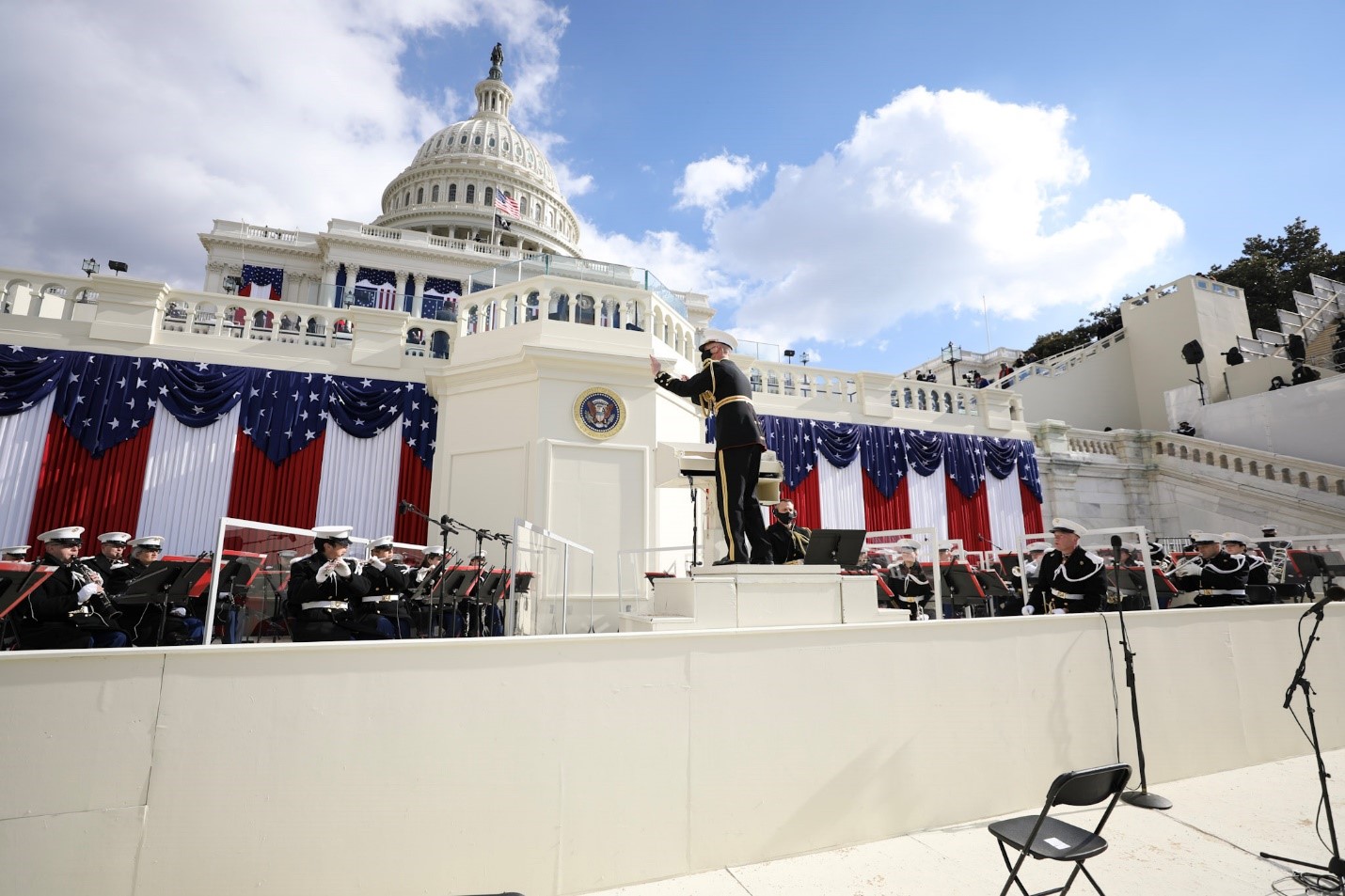 'The President's Own' United States Marine Band performs during the inauguration of President Joe Biden on January 20, 2021.